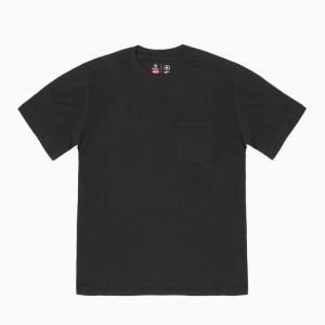 BASIC S/S POCKET TEE-WASHED BLACK